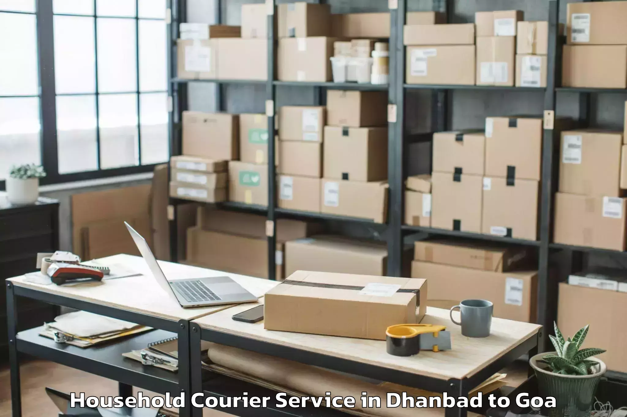 Professional Dhanbad to Sancoale Household Courier